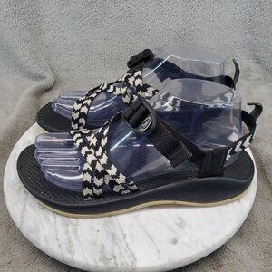 Chaco Shoes Kids Size 6 Black White Textile ZX/1 EcoTread Sandals